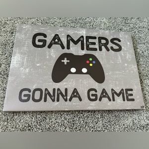 “Gamers gonna Game” canvas sign for kids bedroom